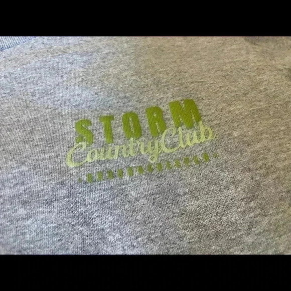 Storm Country Club GOLF preppy gray green T Shirt Men’s Size S short sleeve top - Picture 6 of 7